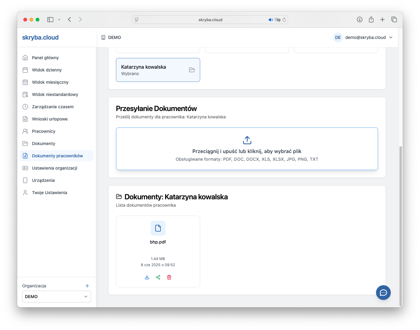 Obieg dokumentów skryba.cloud